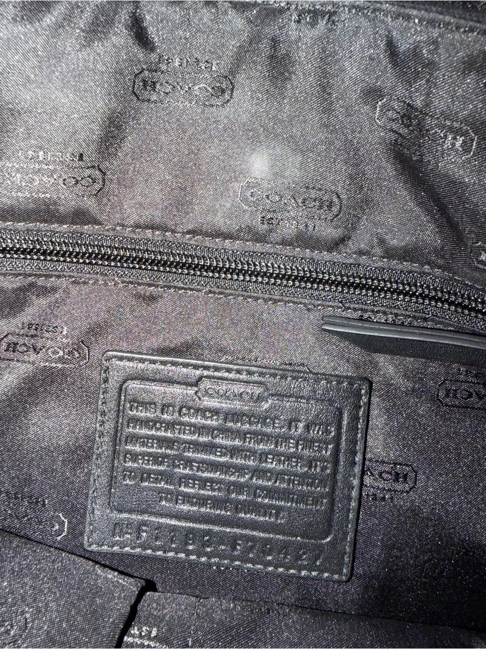 Coach Black Canvas & Leather Messenger Bag